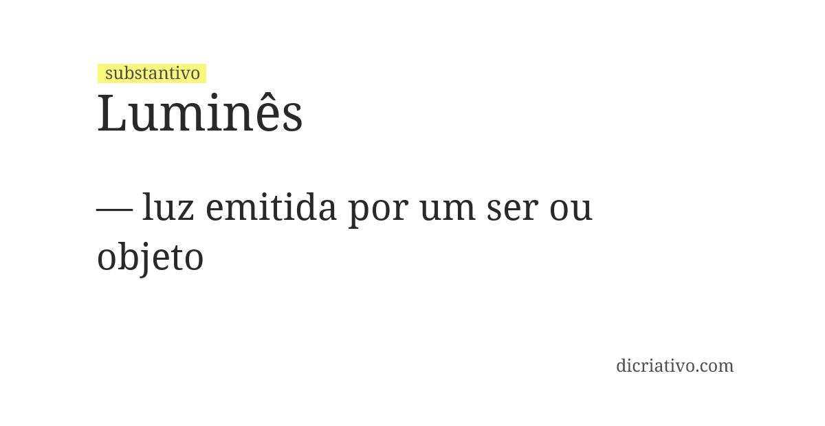 Significado de luminês