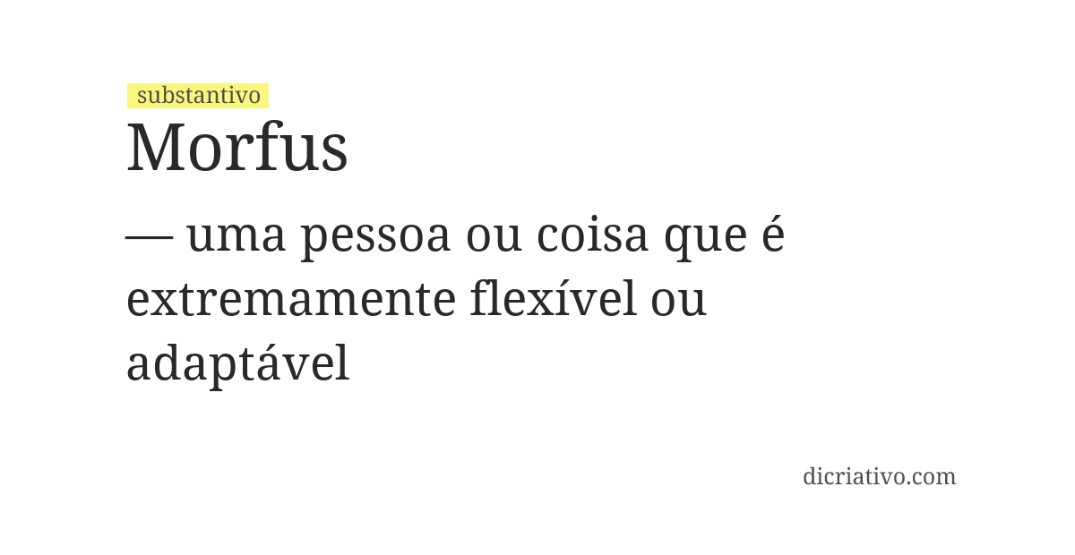 Significado de morfus