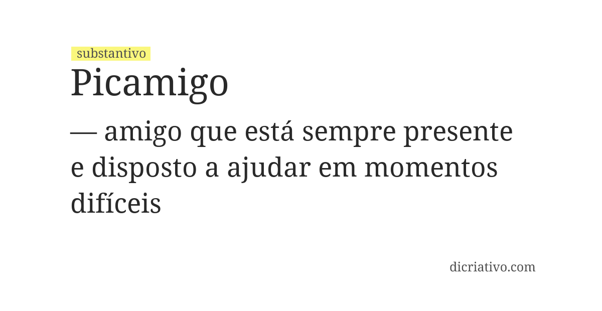 Significado de picamigo