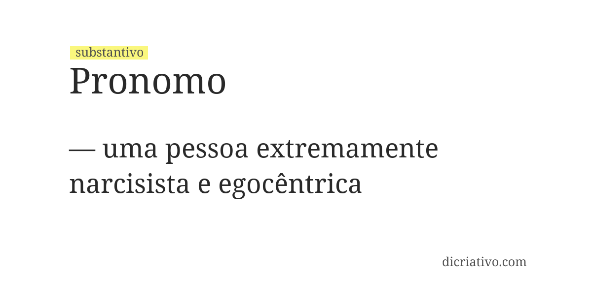 Significado de pronomo