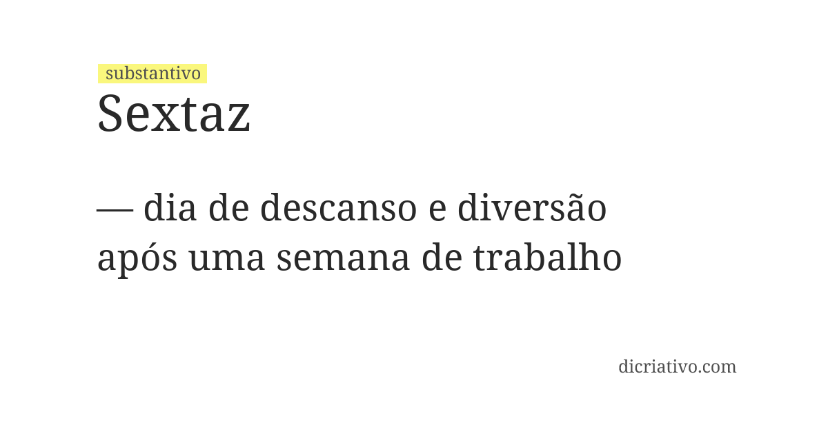 Significado de sextaz