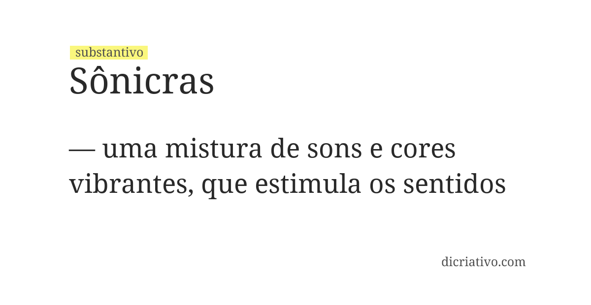 Significado de sônicras
