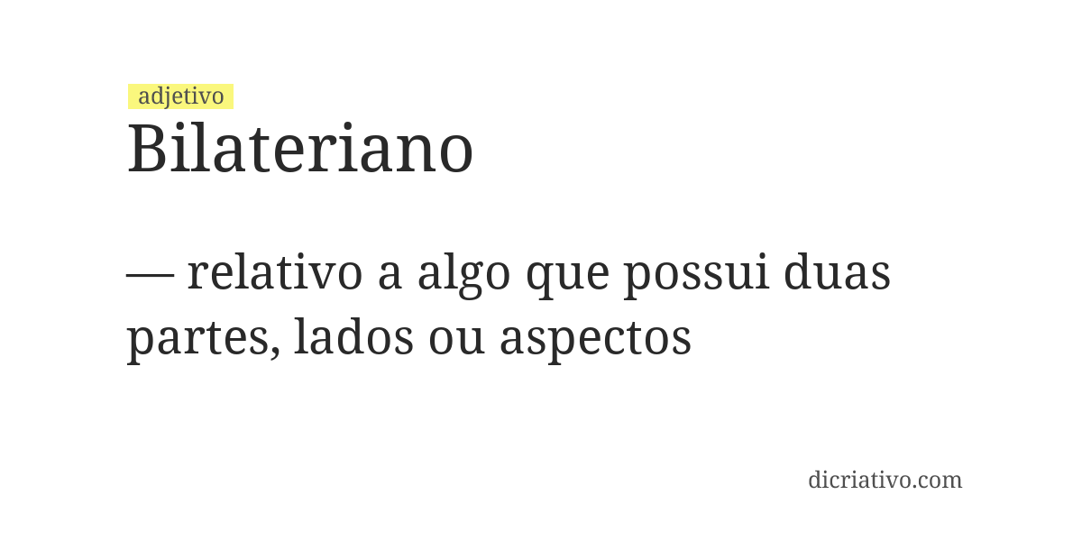 Significado de bilateriano