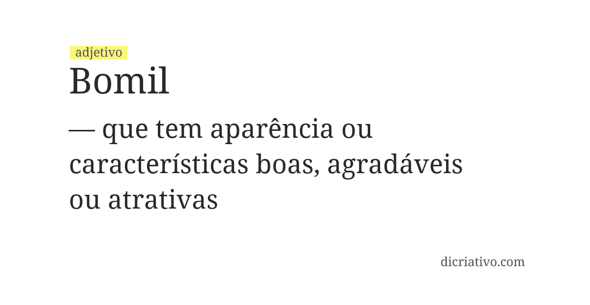 Significado de bomil