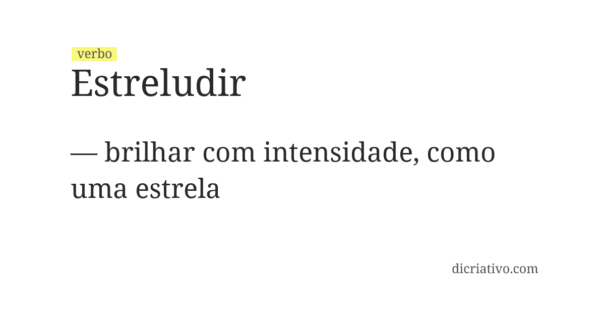 Significado de estreludir