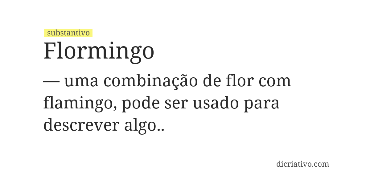 Significado de flormingo