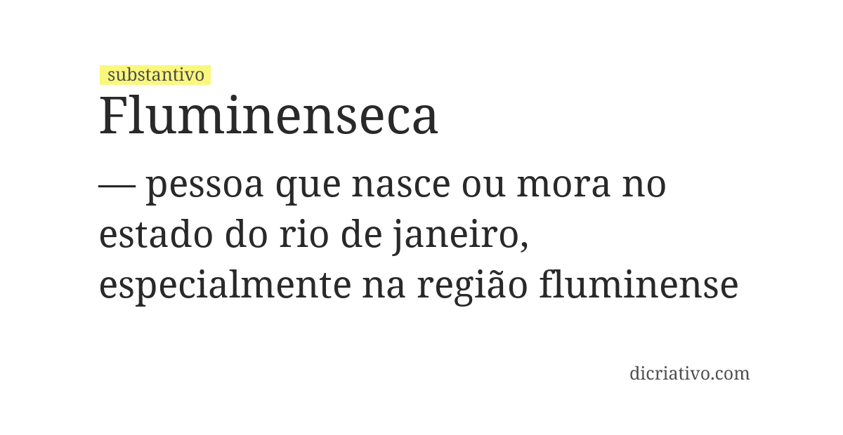 Significado de fluminenseca