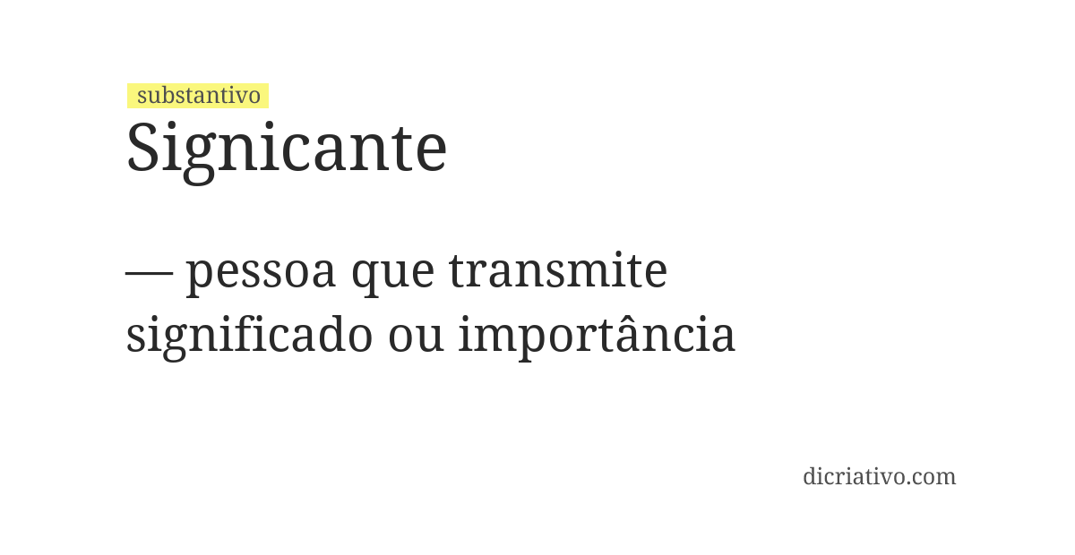 Significado de signicante