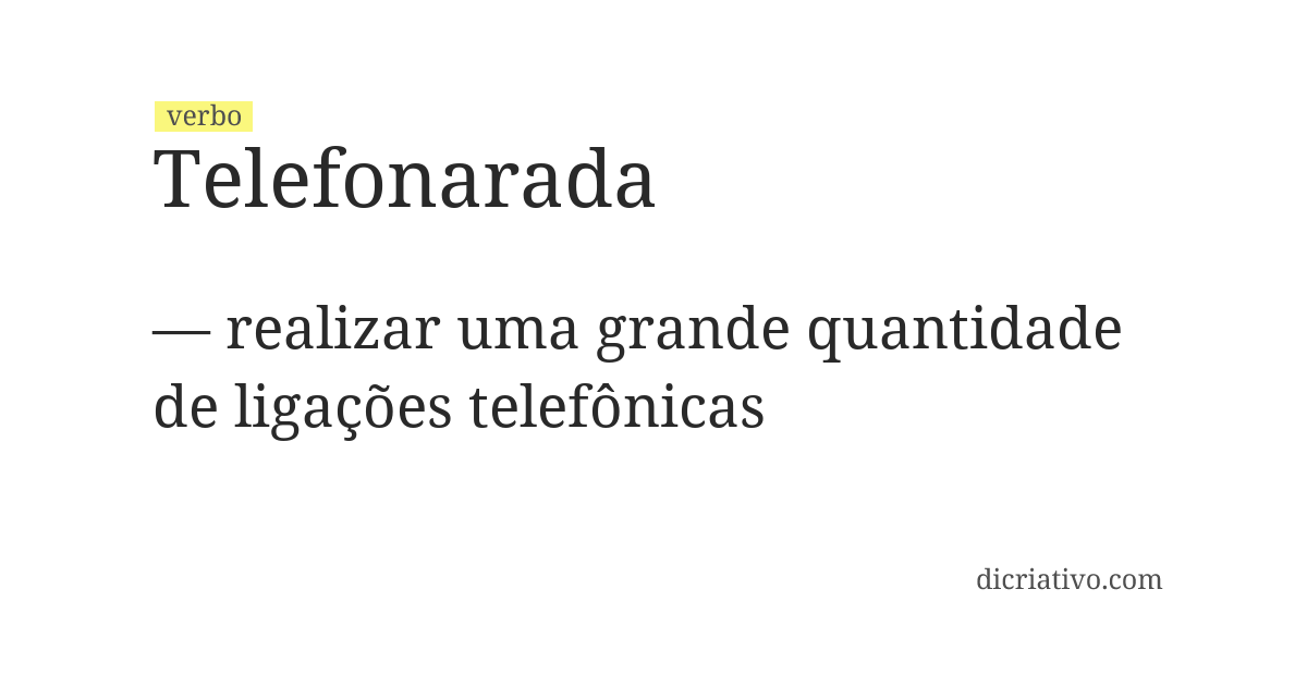 Significado de telefonarada