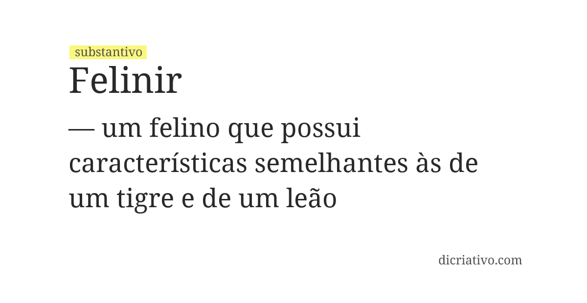 Significado de felinir