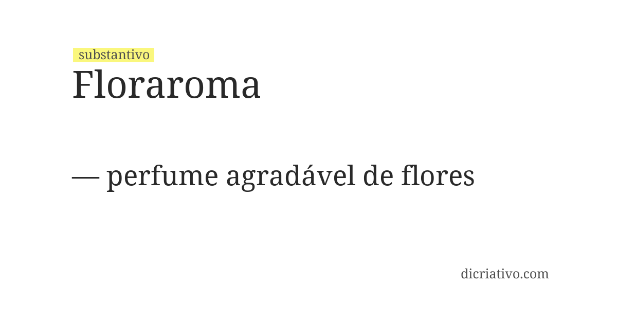 Significado de floraroma