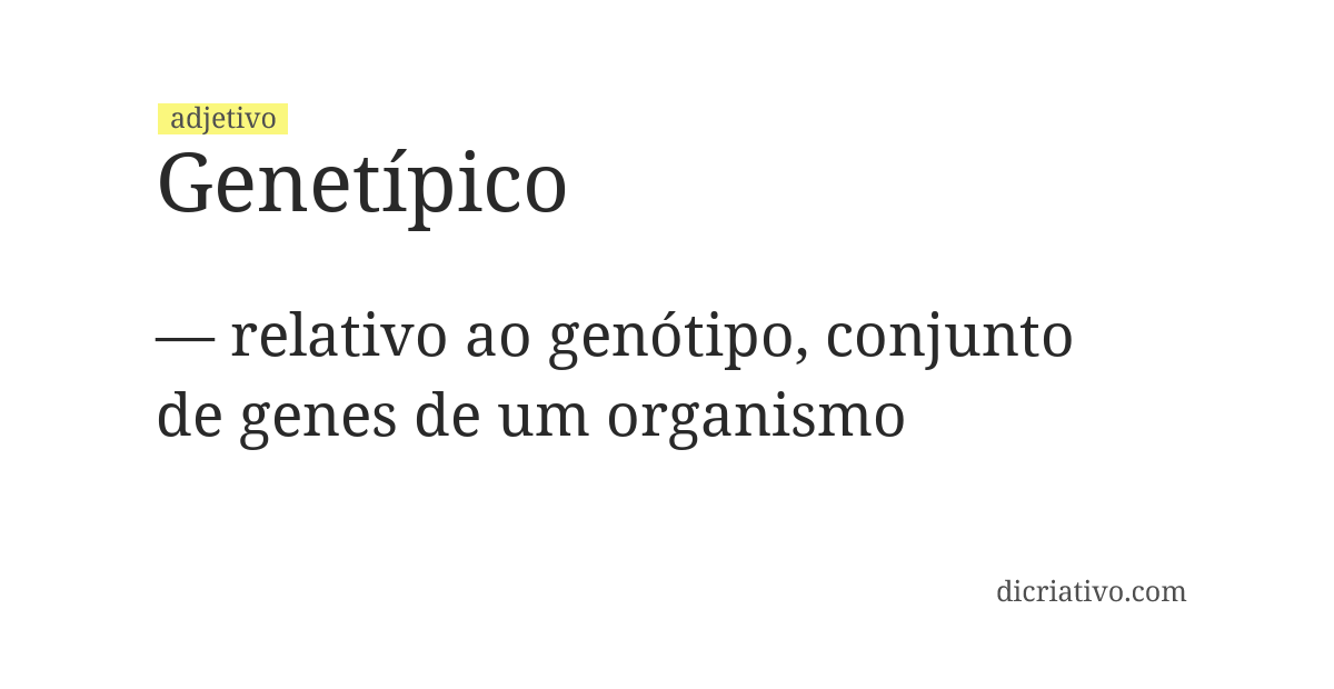 Significado de genetípico