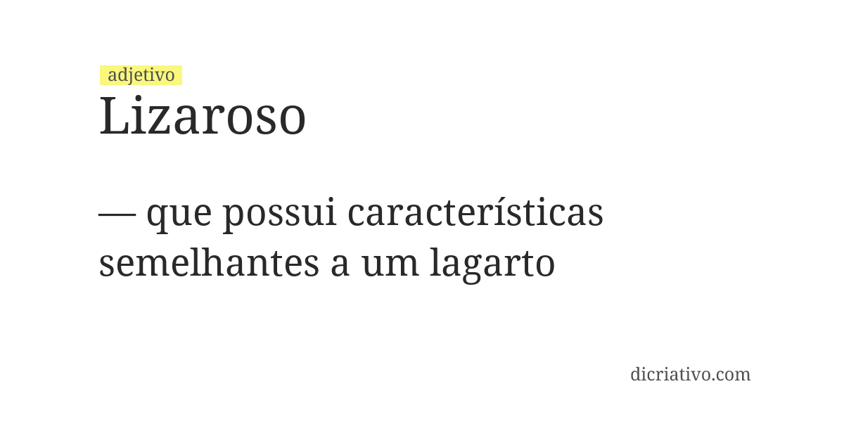 Significado de lizaroso