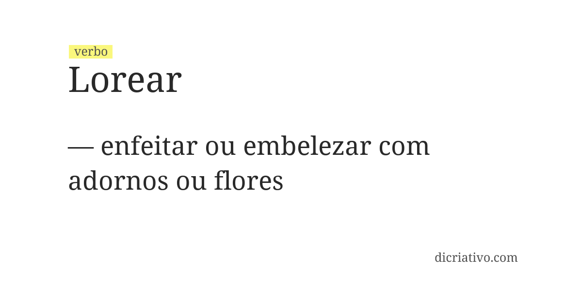 Significado de lorear
