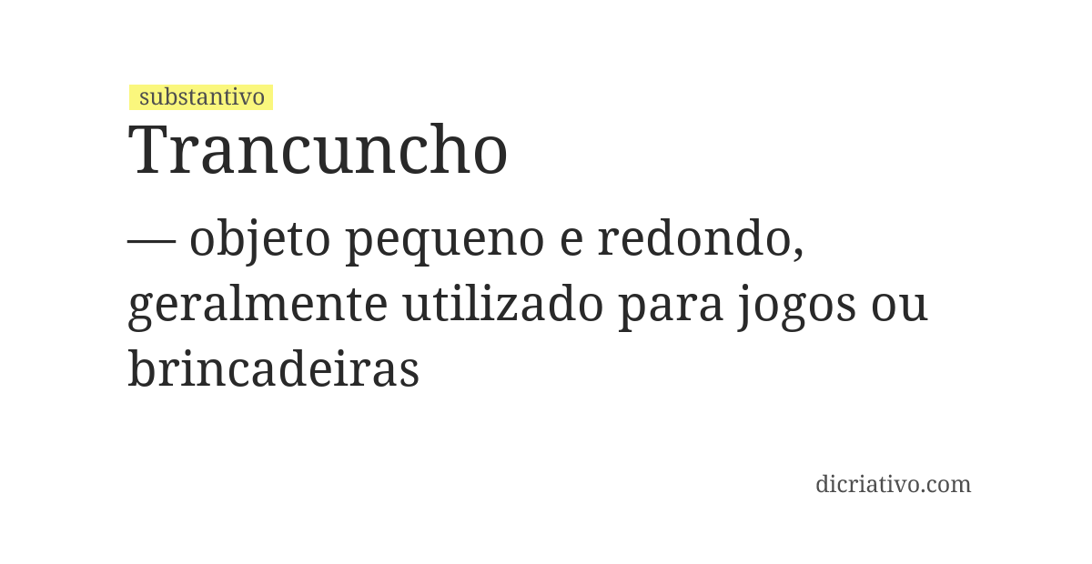 Significado de trancuncho