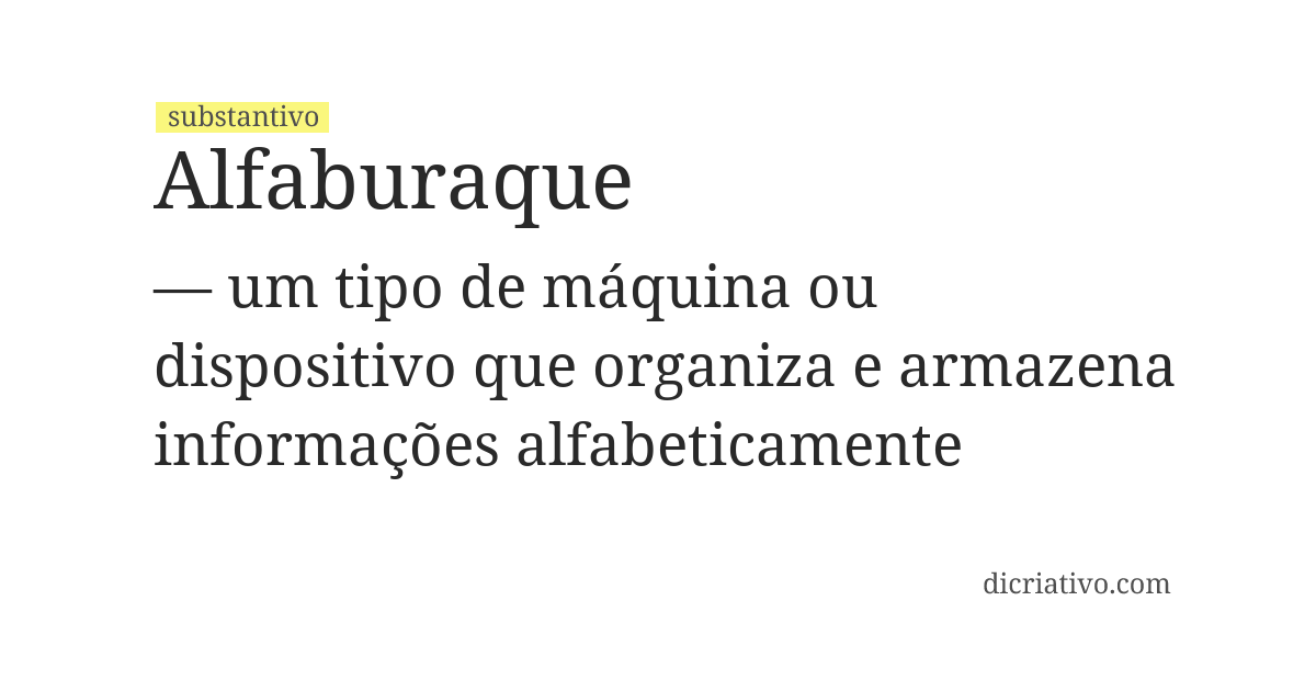 Significado de alfaburaque