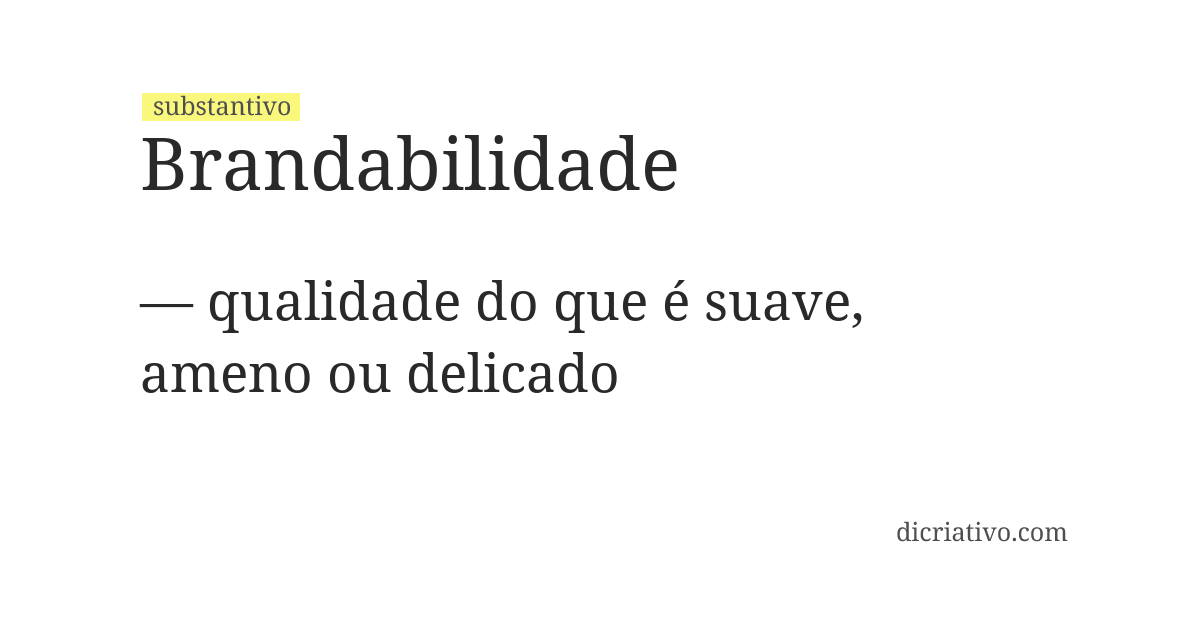Significado de brandabilidade