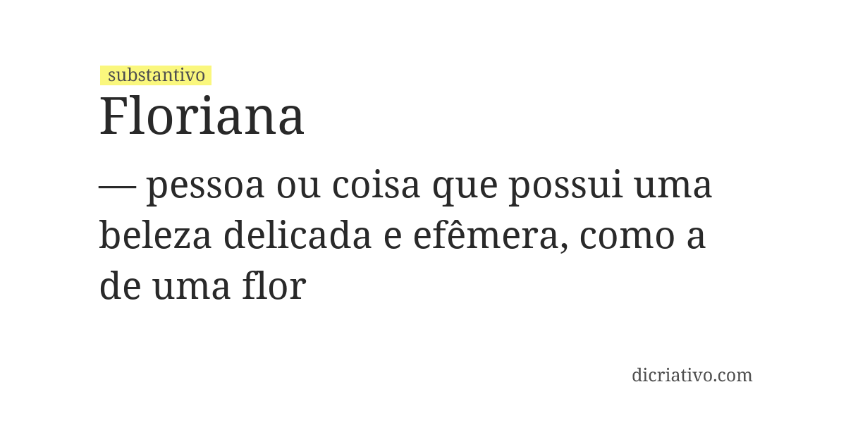Significado de floriana