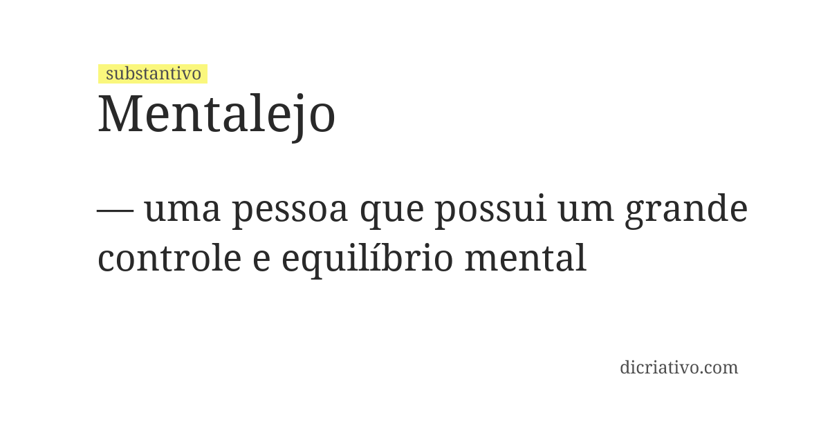 Significado de mentalejo