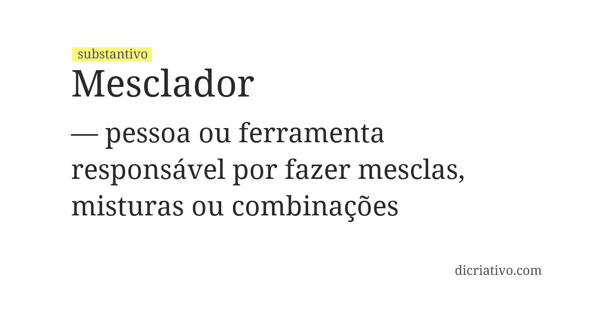 Significado de mesclador