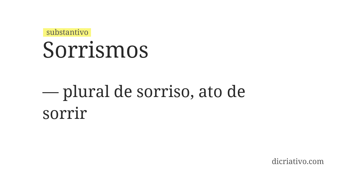 Significado de sorrismos