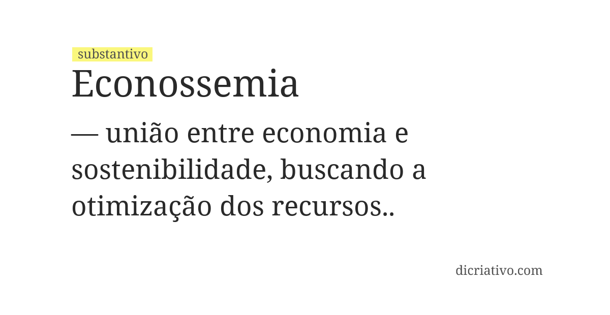 Significado de econossemia
