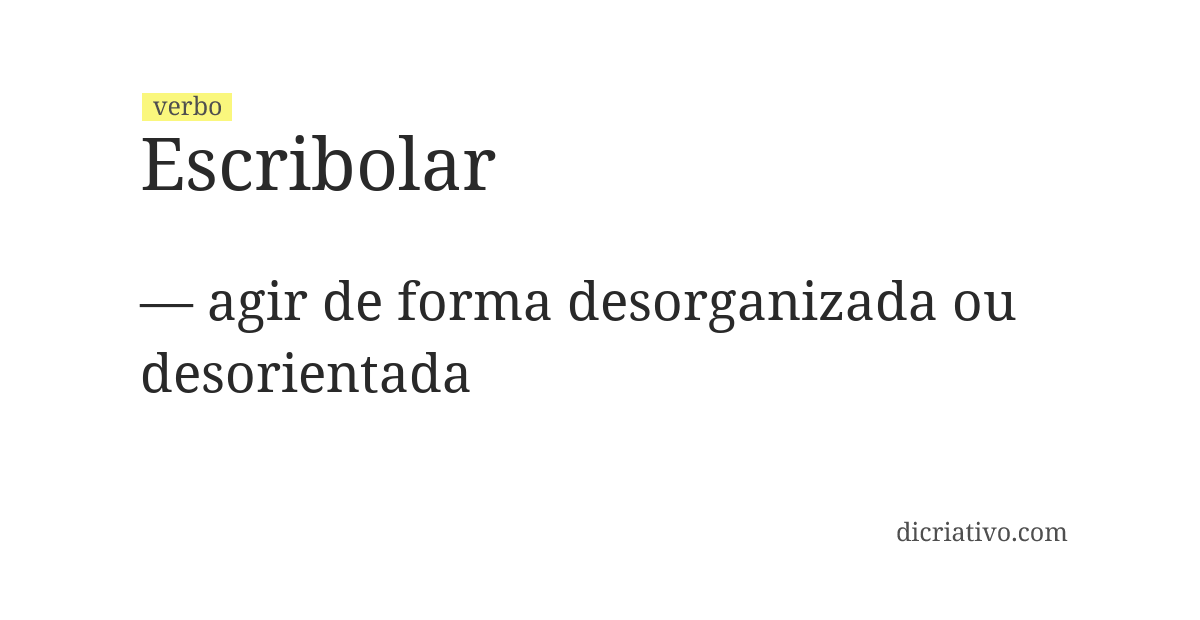 Significado de escribolar