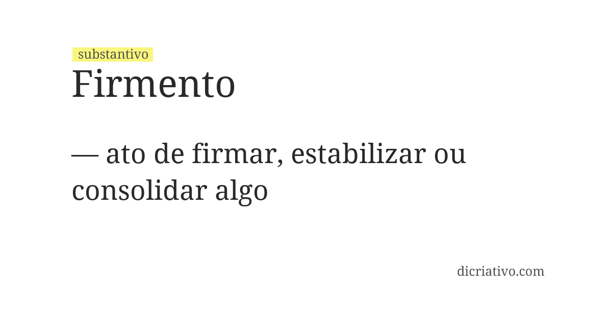 Significado de firmento