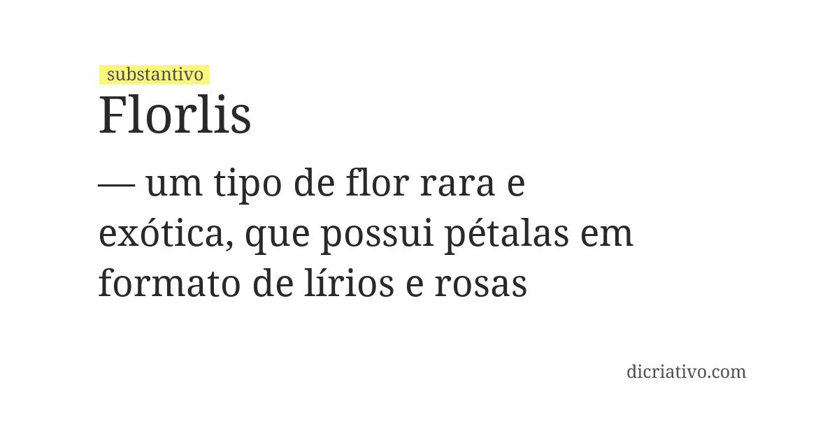Significado de florlis