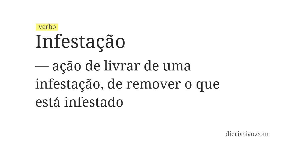 Significado de infestação
