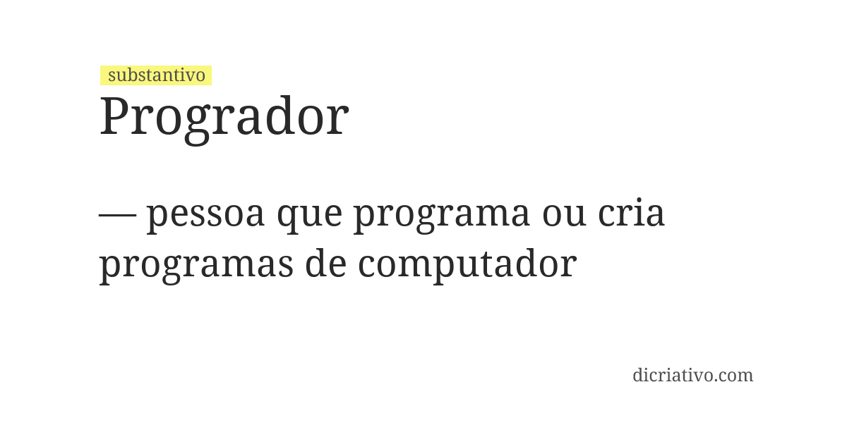 Significado de progrador