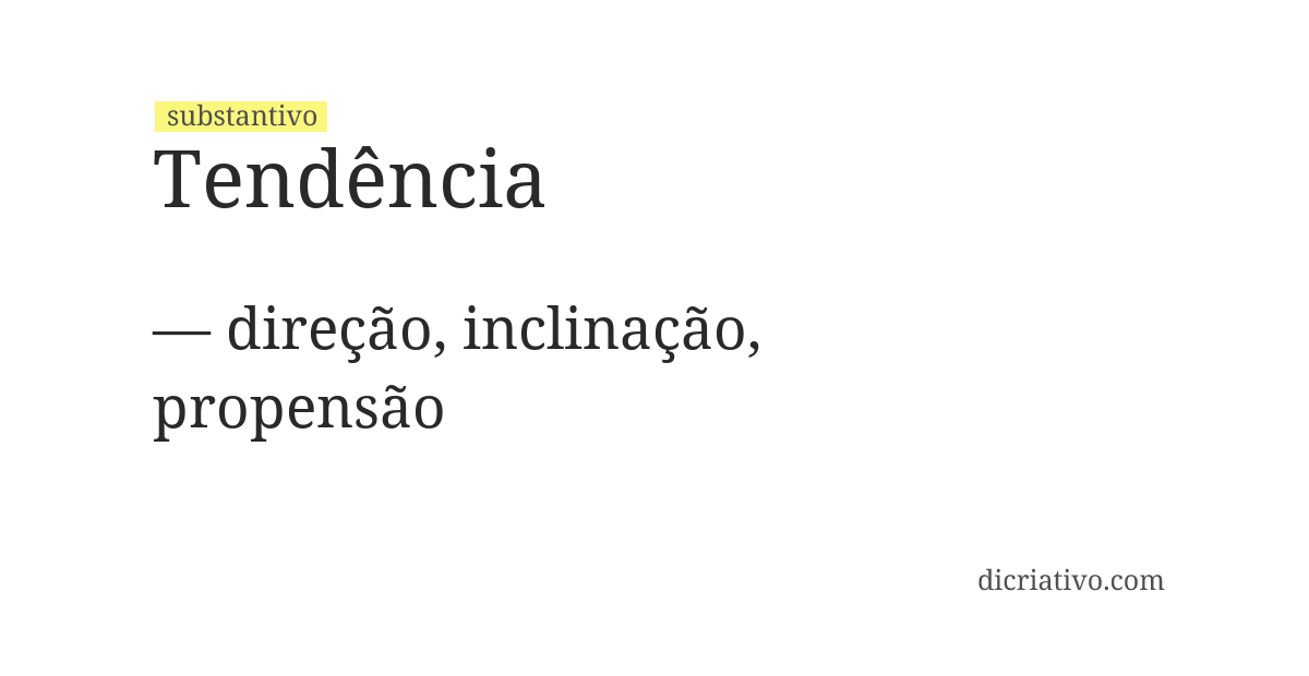 Significado de tendência