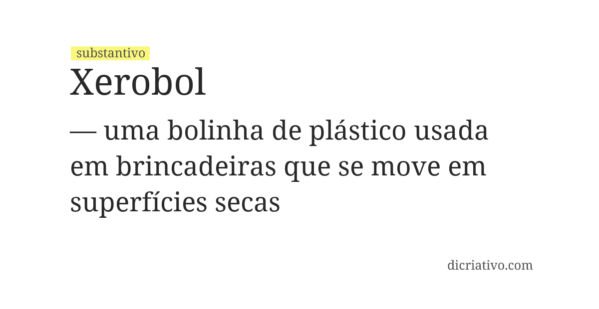 Significado de xerobol