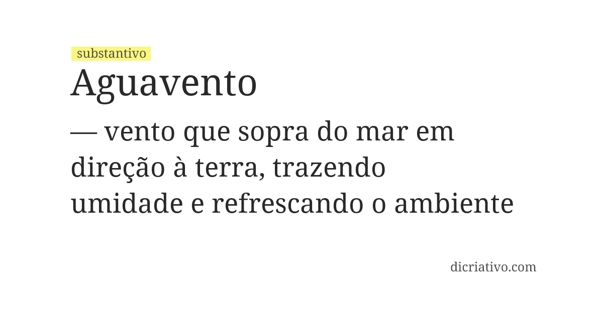 Significado de aguavento