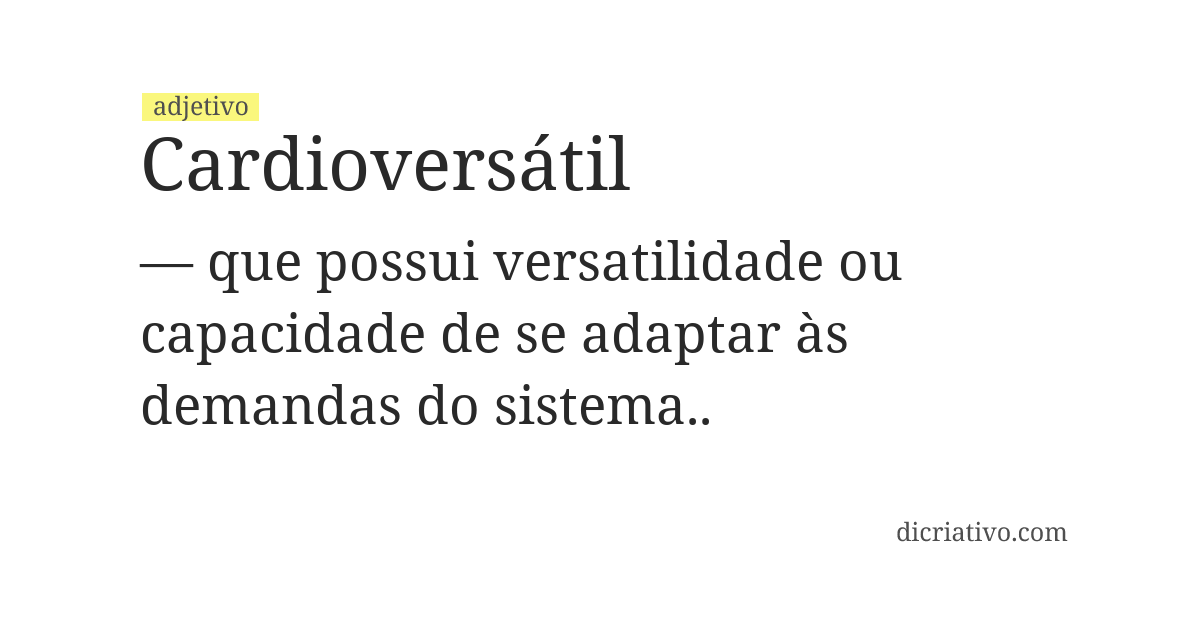 Significado de cardioversátil