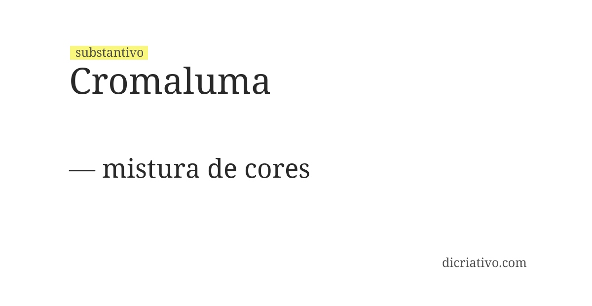 Significado de cromaluma