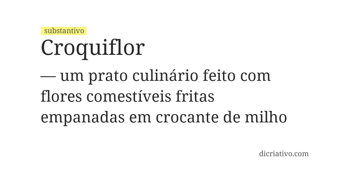 Significado de croquiflor