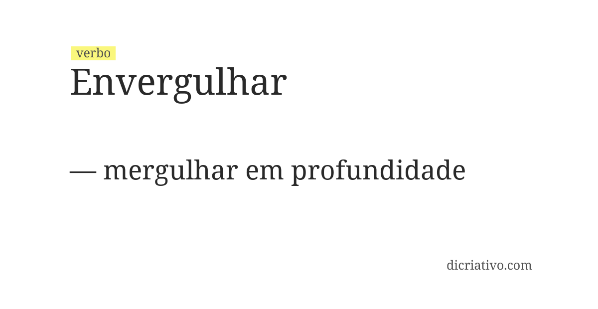 Significado de envergulhar