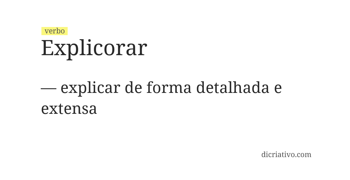 Significado de explicorar