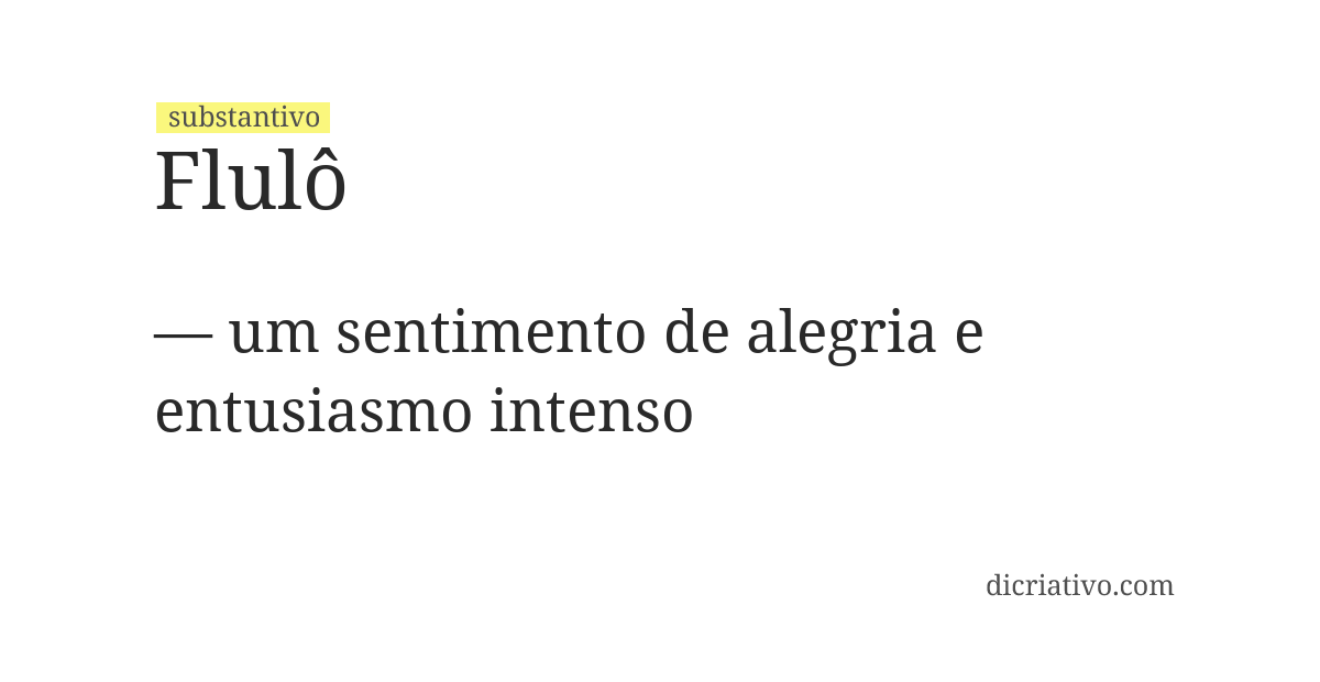 Significado de flulô