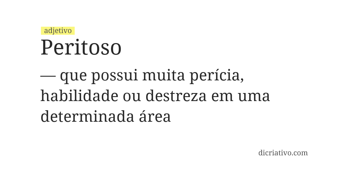 Significado de peritoso