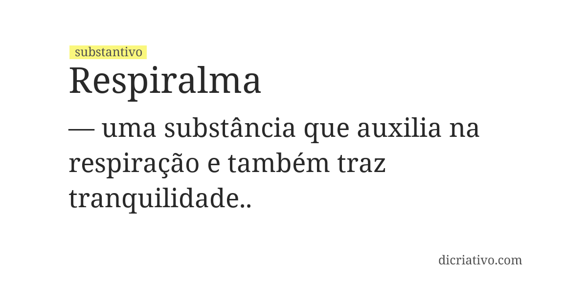 Significado de respiralma