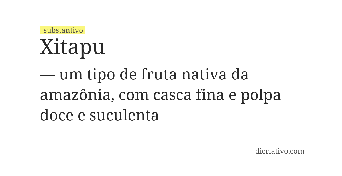Significado de xitapu