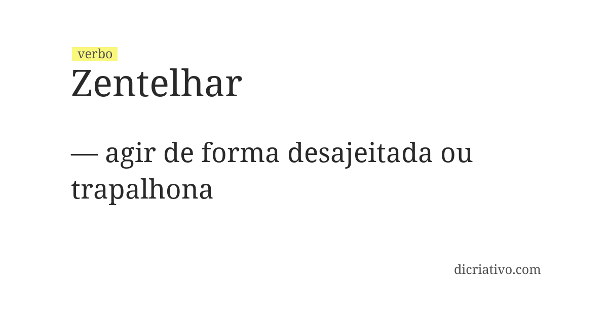 Significado de zentelhar