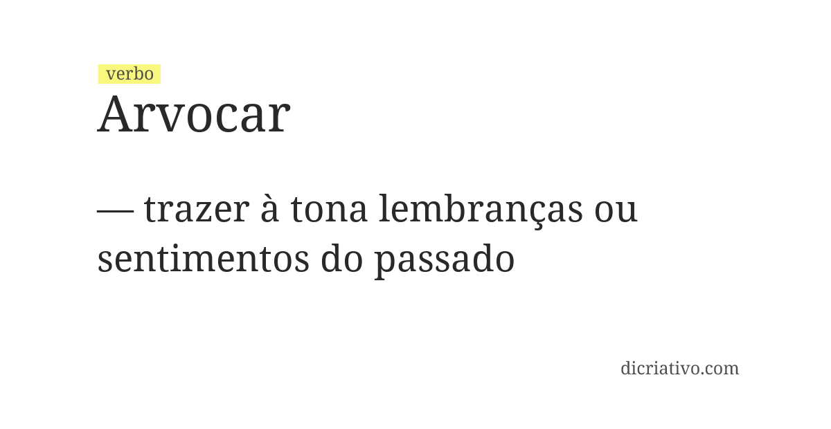 Significado de arvocar