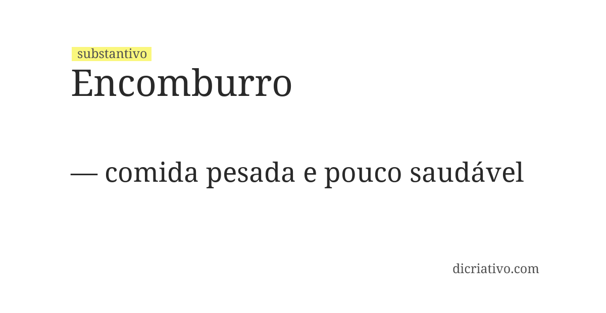 Significado de encomburro