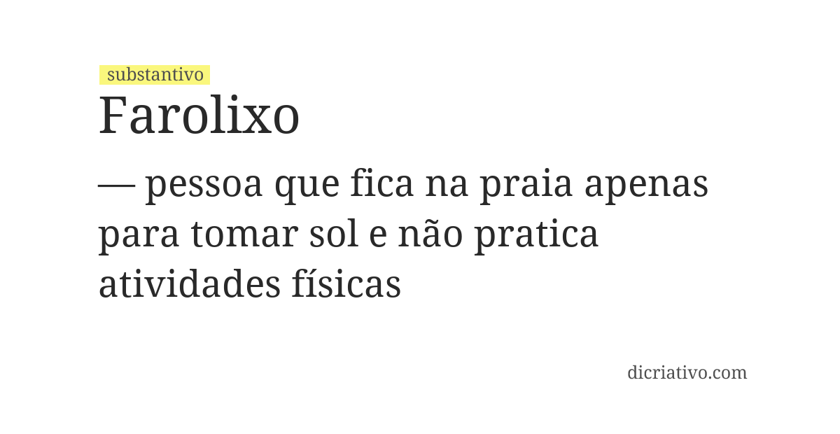 Significado de farolixo