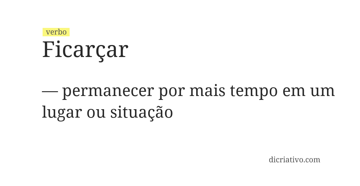 Significado de ficarçar