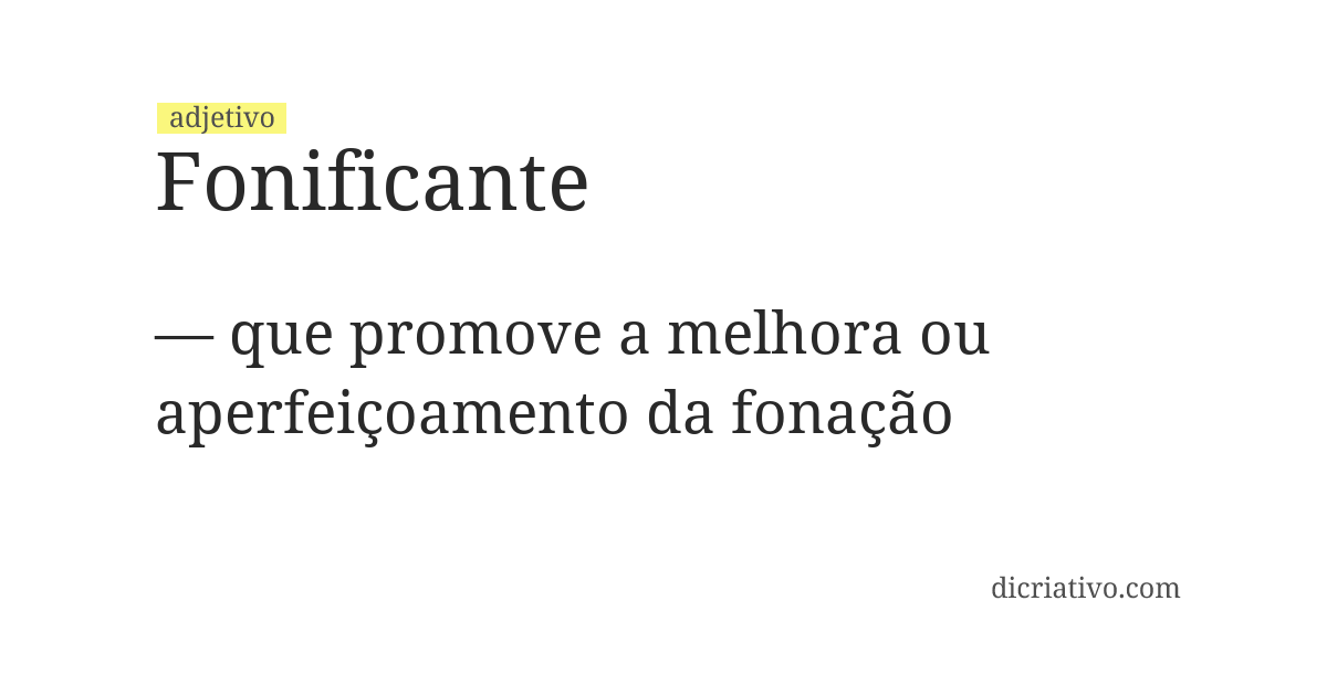 Significado de fonificante