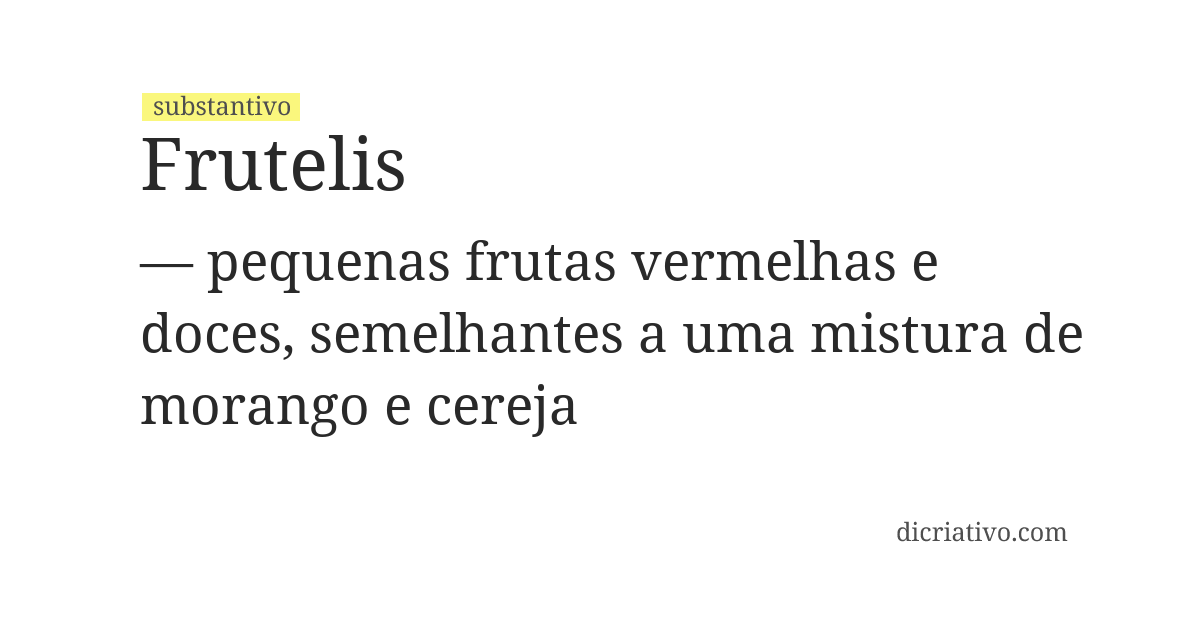 Significado de frutelis
